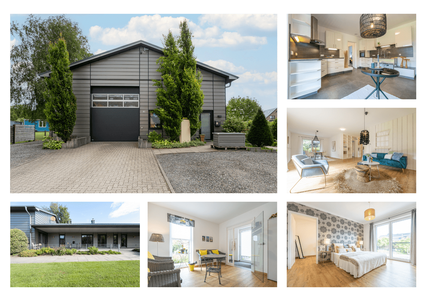 Wohnen und Arbeiten in Erfde – Modernes Wohnhaus mit Halle, Büroeinheit und traumhaftem Garten, 24803 Erfde