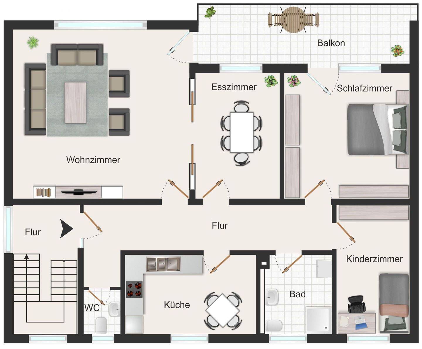 Schöne ruhige 4-Zimmer-Wohnung in Nieder- Florstadt, 61197 Florstadt