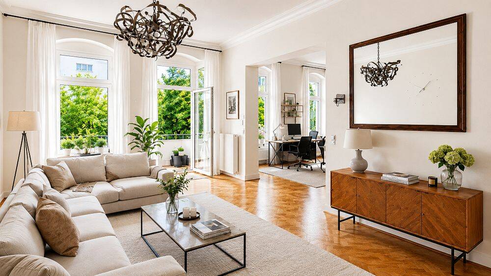 5 min vom KadeWe: Bezugsfreie 5-Zimmer-Wohnung mit Sauna und Balkon, 10787 Berlin (Charlottenburg-Wilmersdorf Charlottenburg Schöneberg Tiergarten)