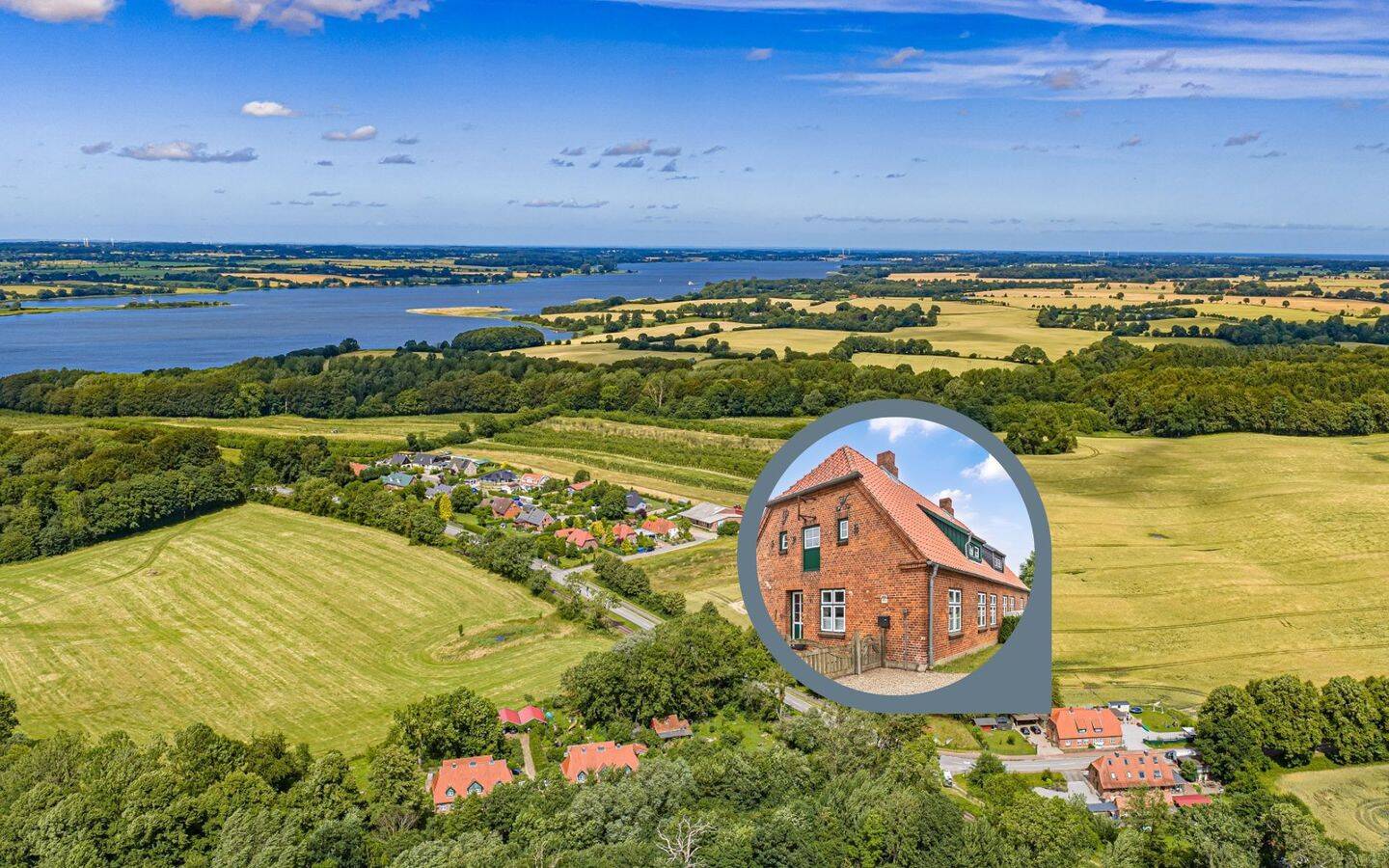 Historischer Charme: gepflegte Doppelhaushälfte mit großem Garten nahe der Schlei, 24354 Rieseby