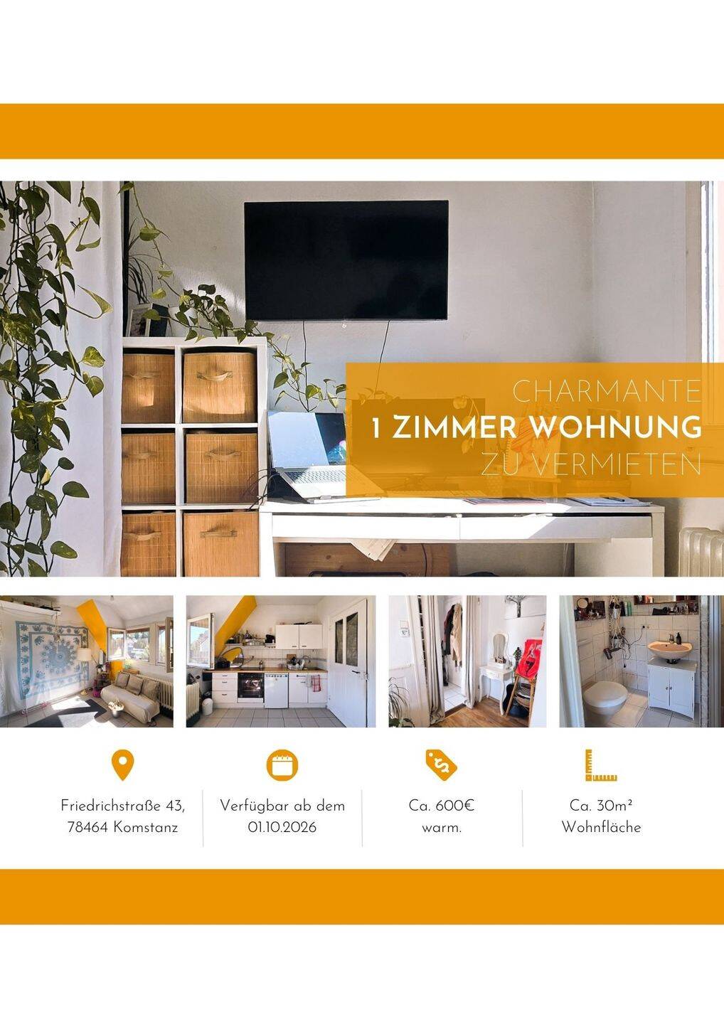 1 Zimmer Wohnung Königsbau, 78464 Konstanz