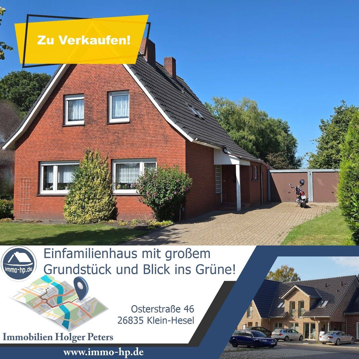 Einfamilienhaus mit großem Grundstück und Blick ins Grüne in Klein-Hesel!, 26835 Hesel