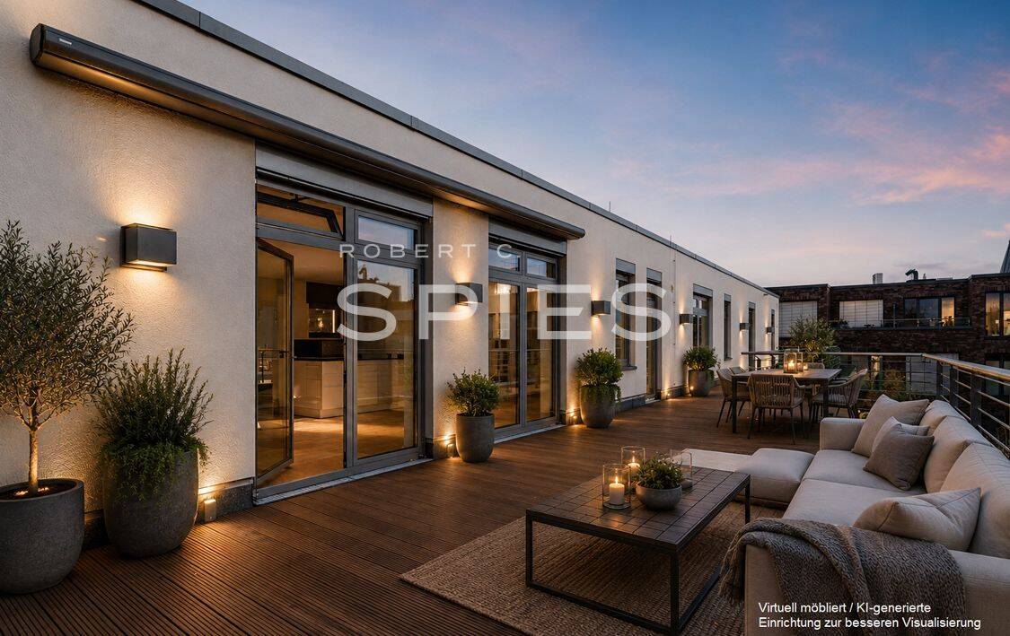 Urban leben, entspannt wohnen – stilvolles City-Penthouse mit Sonnenterrasse in Oldenburg, 26121 Oldenburg (Oldb) (Bürgerfelde Innenstadt Wechloy)