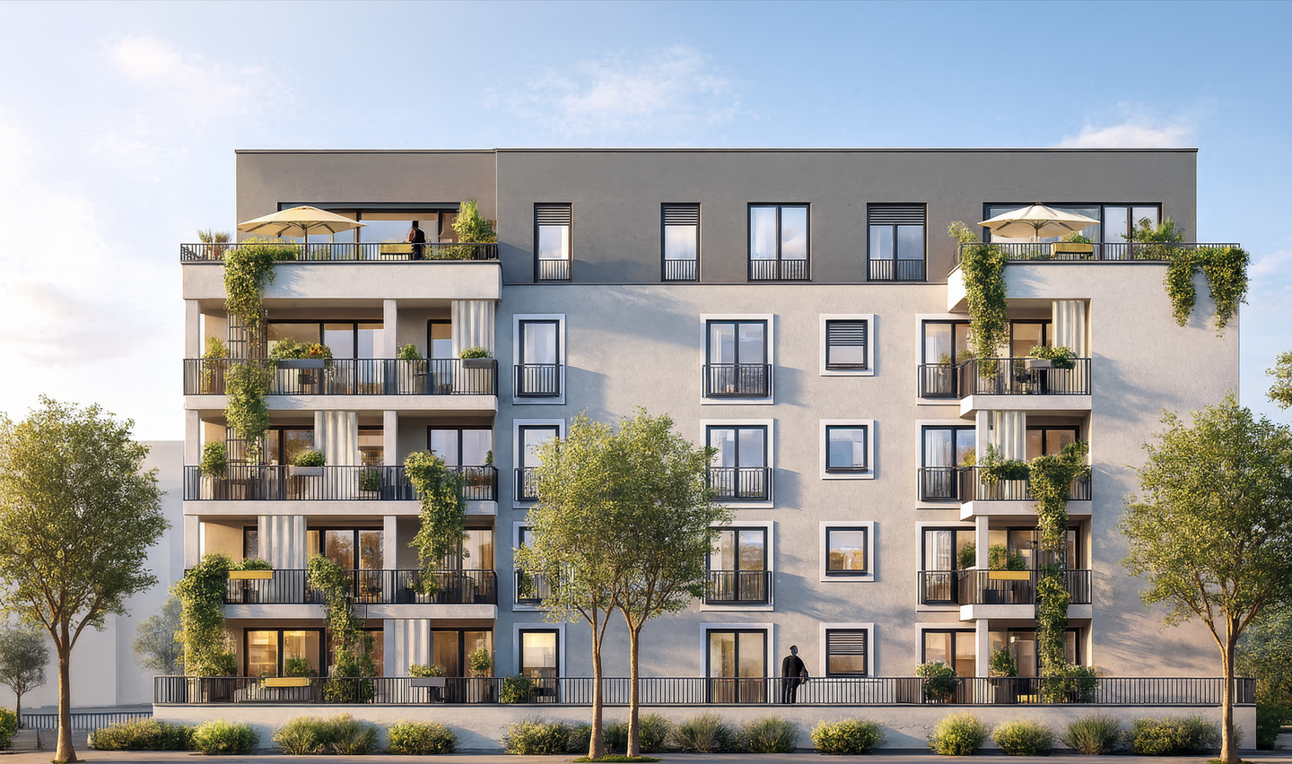 KfW-40 QNG – Sonder-AfA + 150.000 € Förderdarlehen – Moderne 4-Raum Wohnung am Schwanenteich mit Südbalkon – Tiefgarage / Aufzug, 8056 Zwickau