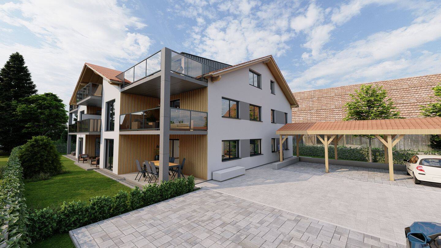 Erstbezug 3-Zimmer-Wohnung mit Terrasse und Garten – inkl. neuer EBK, Carport und großem Keller (WHG 03), 84140 Gangkofen