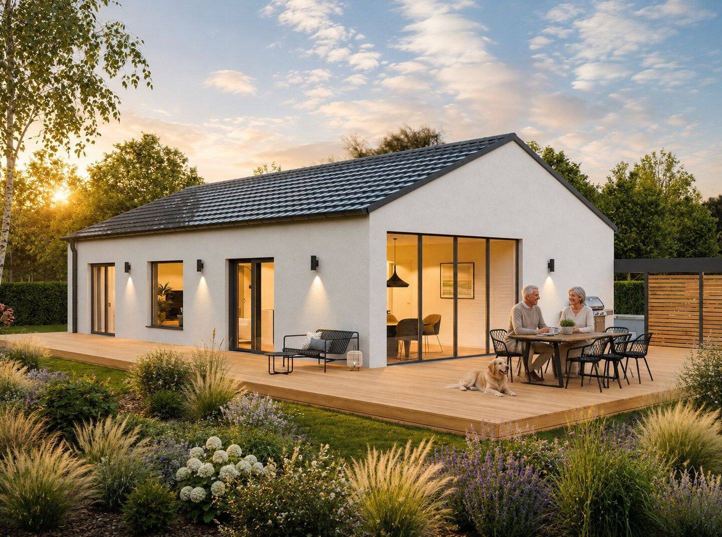 ** ebenerdiger Bungalow mit viel Tageslicht und Sicht **, 23779 Neukirchen