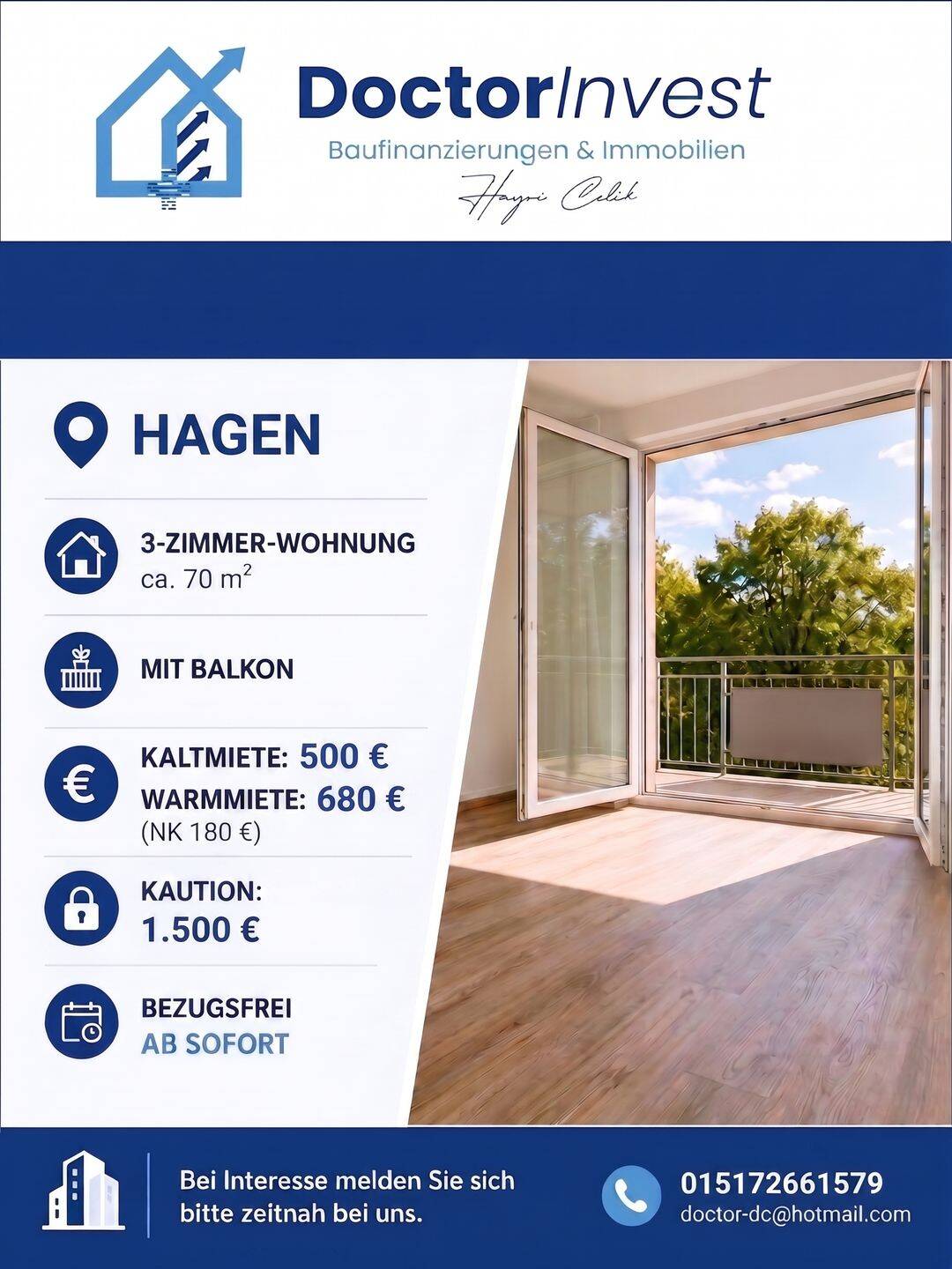 Großzügige & helle 3-Zimmer-Wohnung in idealer Lage in Hagen, 58097 Hagen (Altenhagen Boele Hochschulviertel Ischeland Mittelstadt)