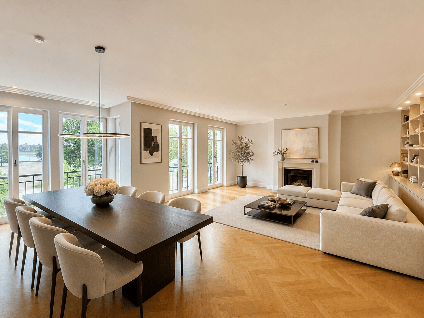 Großzügige Stadtwohnung mit Kamin in exklusiver Rheinlage – Einbauküche & Stellplätze, 40474 Düsseldorf (Golzheim Lohausen Pempelfort Stockum)