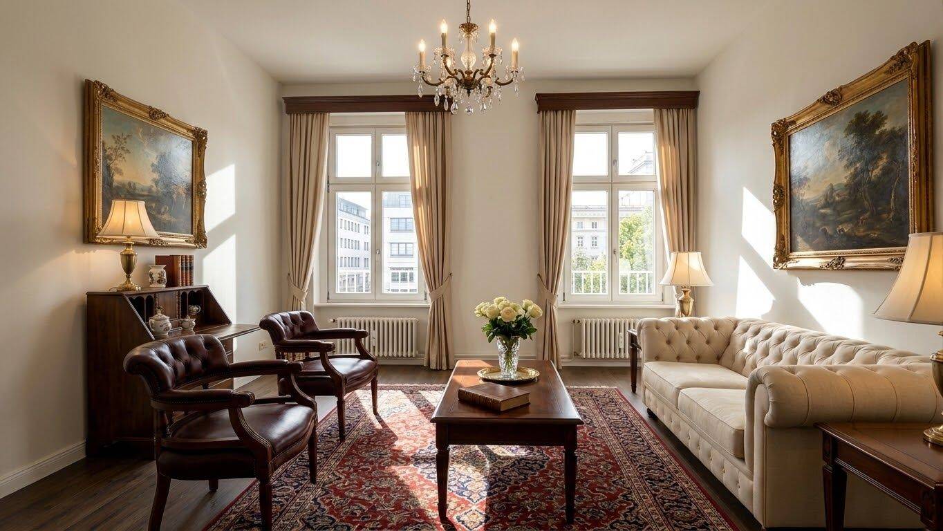 Sonnendurchflutete 2-Zimmer-Wohnung mit Balkon & Aufzug im historischen Zuckerbäckerhaus, 10243 Berlin (Friedrichshain-Kreuzberg Friedrichshain)