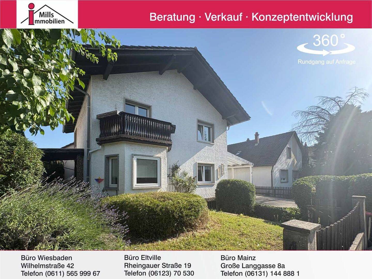 Großzügige Doppelhaushälfte mit hübschem Garten, Terrasse und Balkon in schöner Lage, 55129 Mainz (Bretzenheim Ebersheim Hechtsheim)