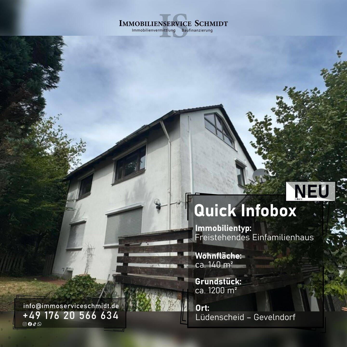 Freistehendes Einfamilienhaus mit Renovierungspotenzial in ruhiger, verkehrsberuhigter Lage im Stadtteil Gevelndorf, 58507 Lüdenscheid