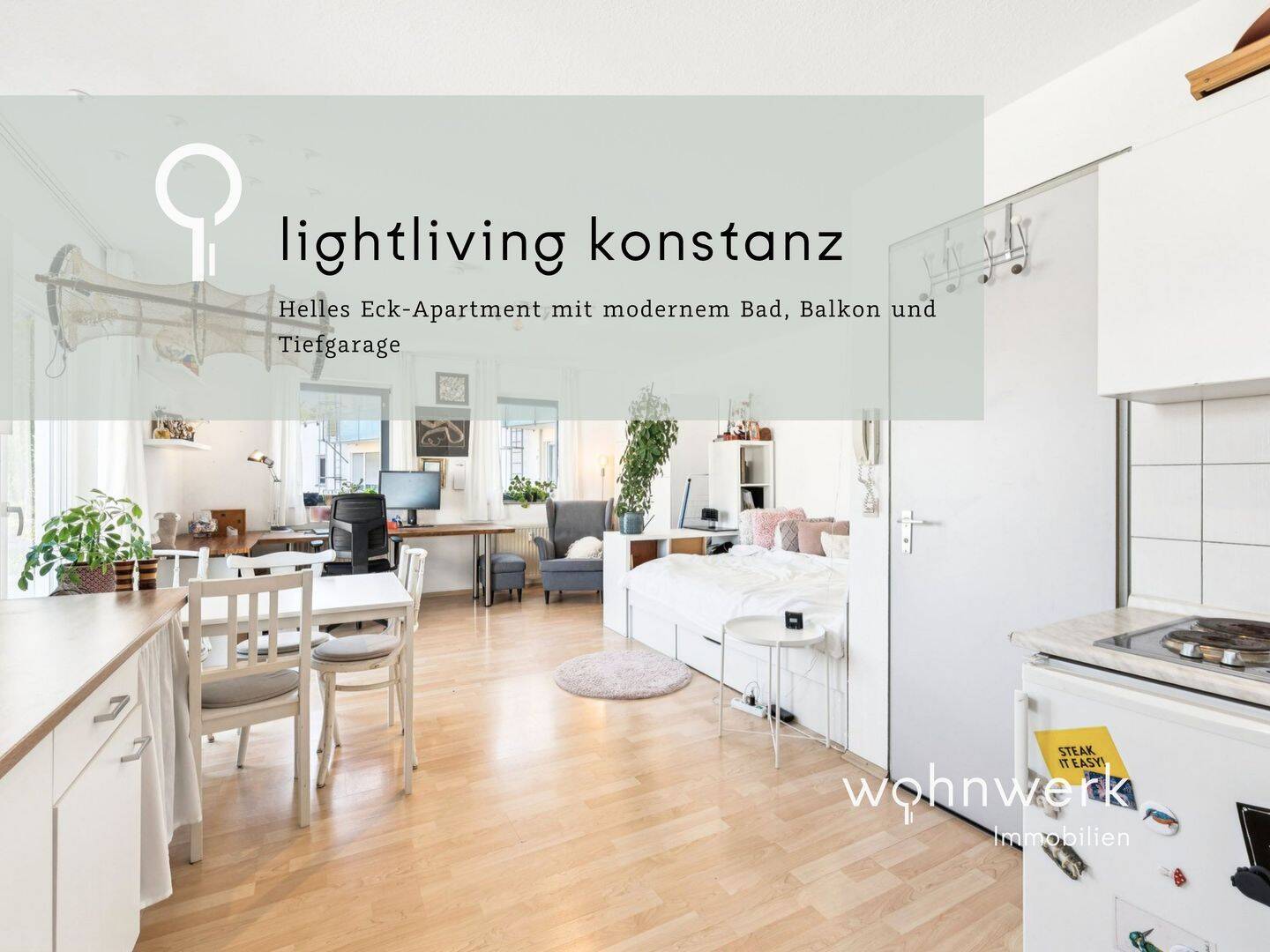 LightLiving | Helles Eck-Apartment mit modernem Bad, Balkon & Tiefgarage, 78467 Konstanz