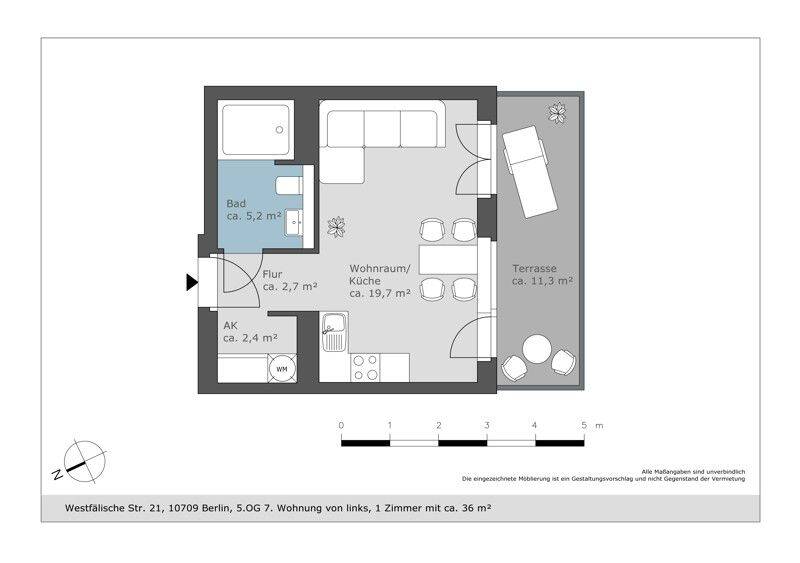 Ihr neues Zuhause: günstige 1-Zimmer-Single-Wohnung, 10709 Berlin (Charlottenburg-Wilmersdorf Charlottenburg Halensee Wilmersdorf)