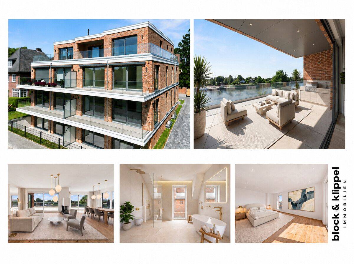 Ganz oben am Kanal – exklusives Penthouse auf 244 m² mit Dachterrasse, 24768 Rendsburg