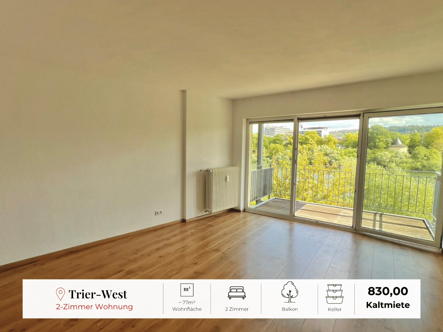 Wunderschöne 2 ZKB Wohnung mit Balkon und Moselblick, 54294 Trier