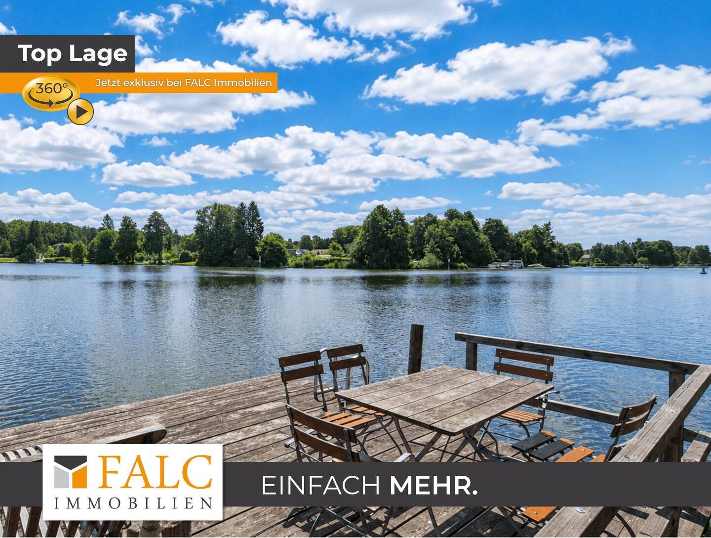 **Exklusives Wassergrundstück mit zwei Stegen**- FALC IMMOBILIEN, 15754 Heidesee