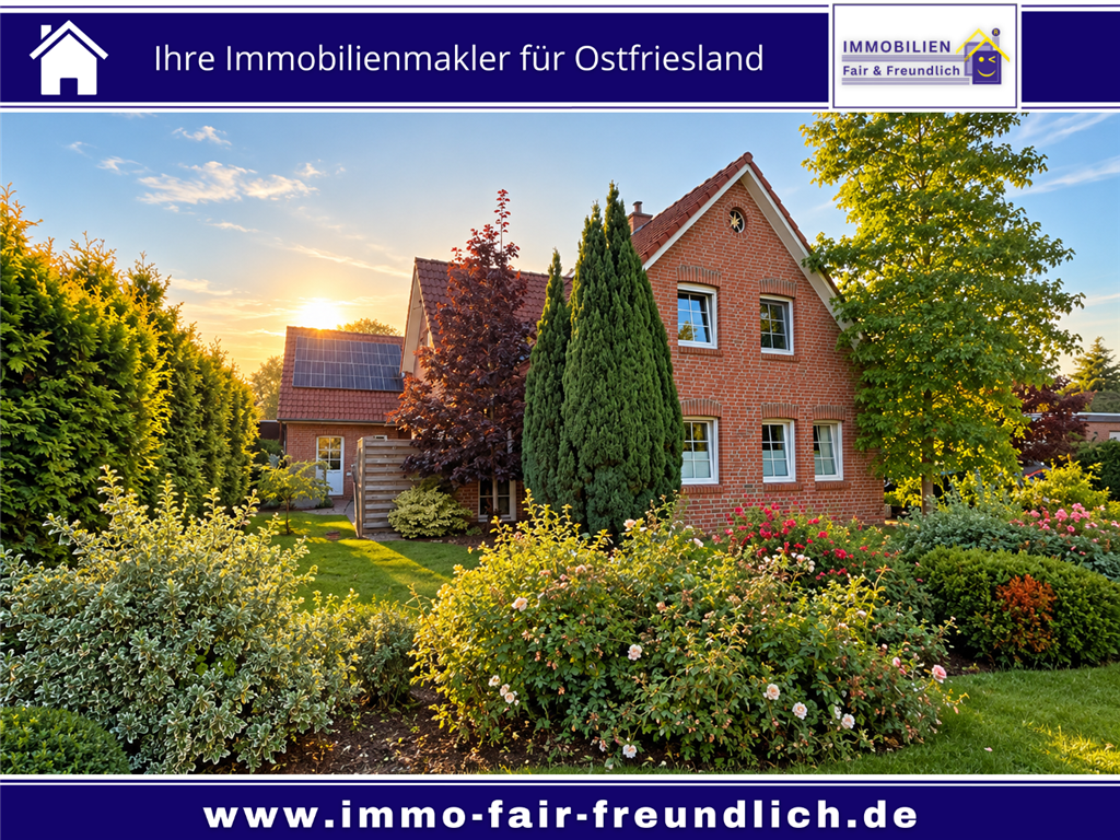Großzügiges Einfamilienhaus mit 10 KW Photovoltaikanlage, Garage u. Kaminofen in Neukamperfehn, 26835 Neukamperfehn