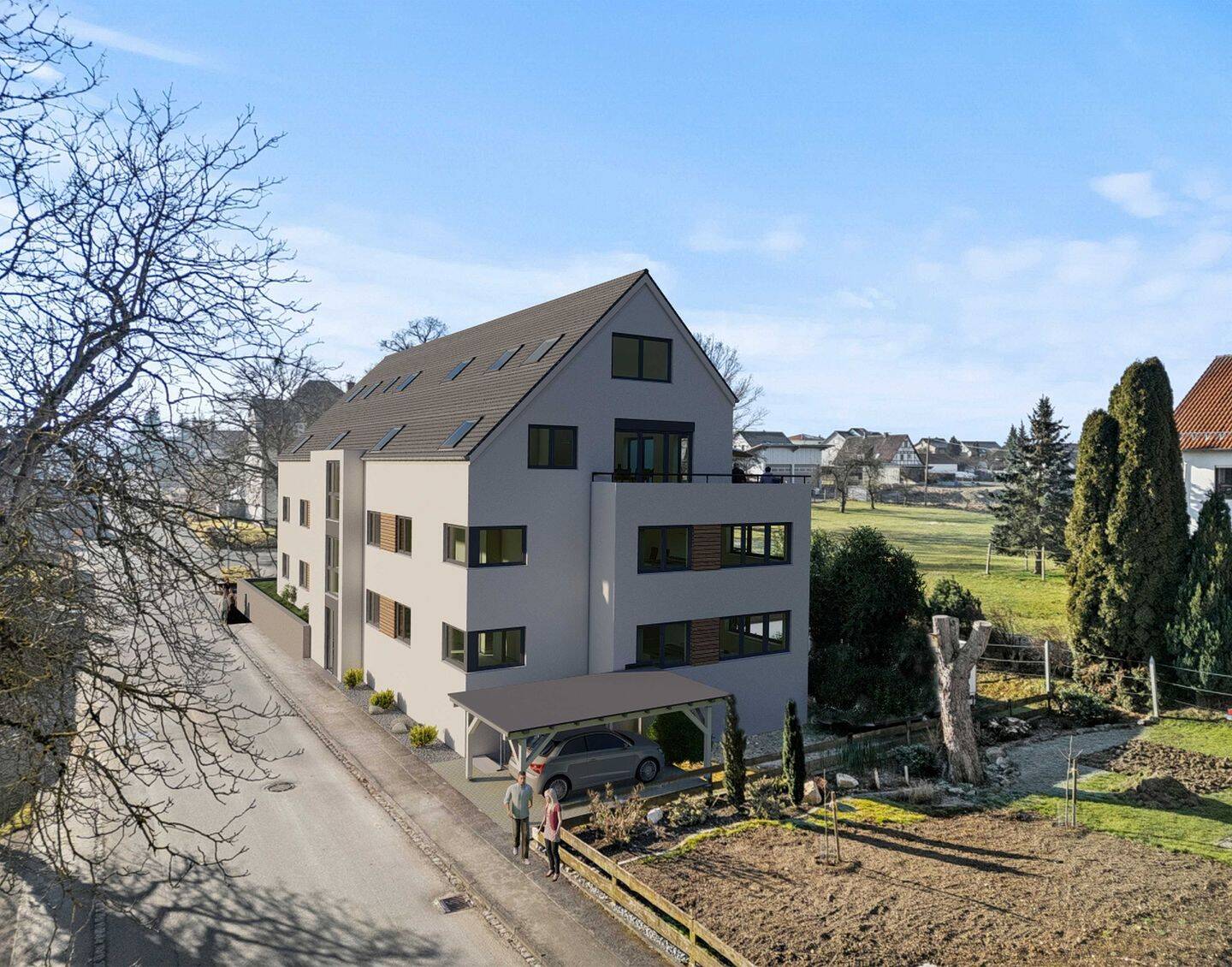 KfW-QNG Neubau! Exklusive 3,5-Zimmer-Penthousewohnung mit Dachterrasse und Steuervorteilen!, 88447 Warthausen