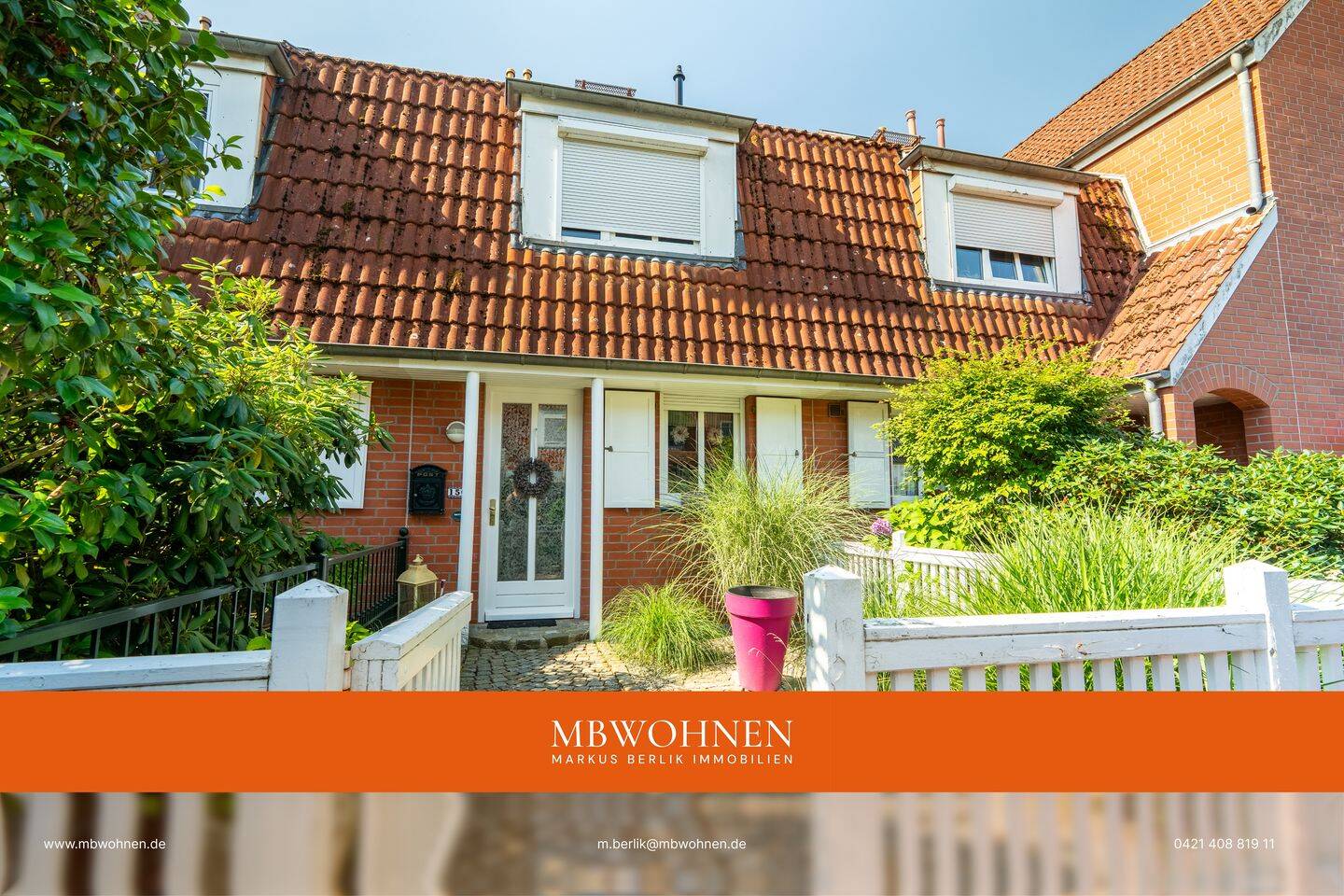 Reihenmittelhaus in Bremen-Arsten | Galerie, Garten, Carport & überdachte Terrasse, 28279 Bremen (Arsten Habenhausen Huckelriede)