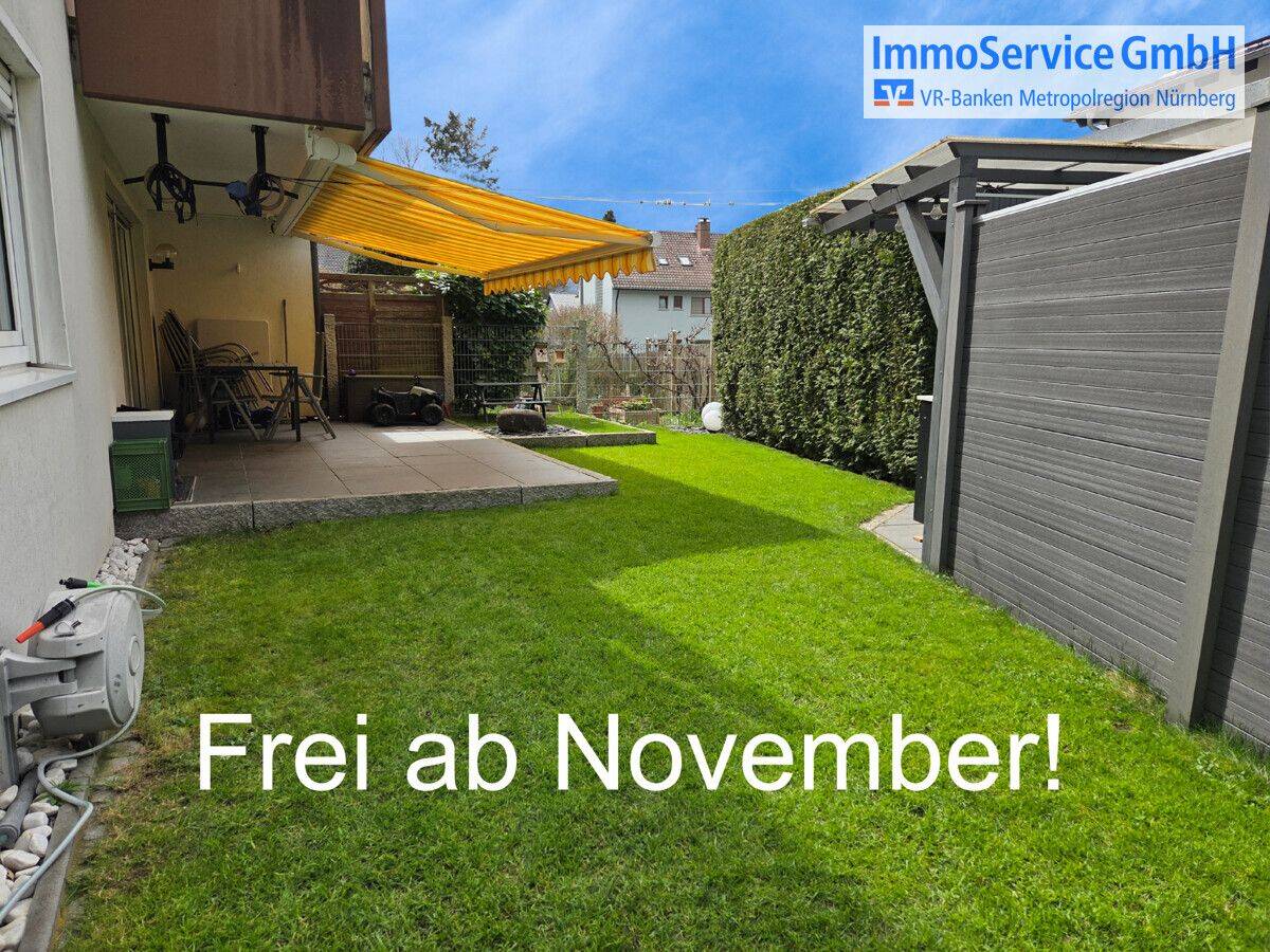 Freie Wohnung, frei ab November, Top sanierte 3-Zimmer-Erdgeschosswohnung Garten, Garage,…, 90513 Zirndorf