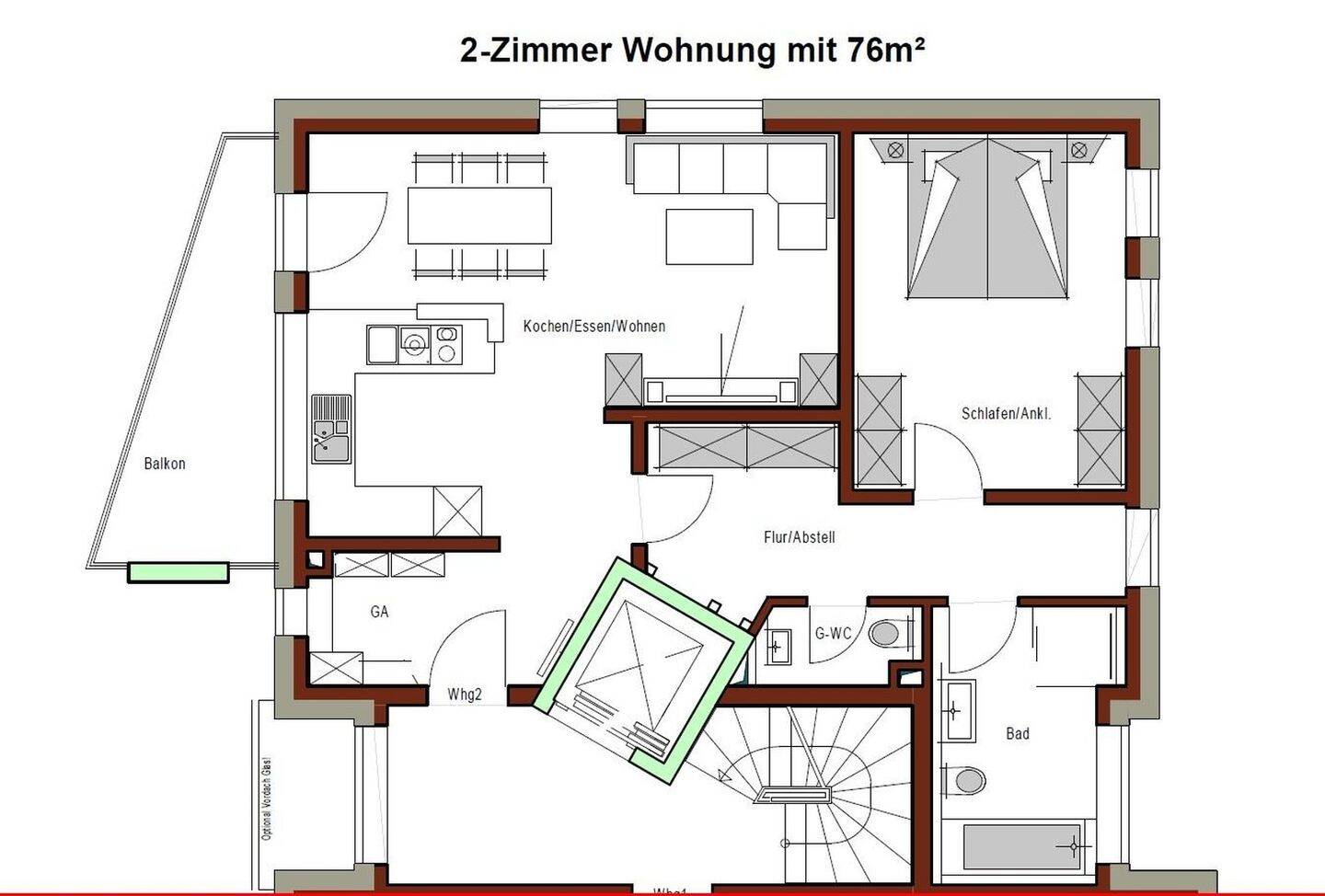 Exklusive 2,5 Zimmer Wohnung mit Aufzug, Niedrigenergiehaus mit PV Mieterstrom, 91227 Leinburg