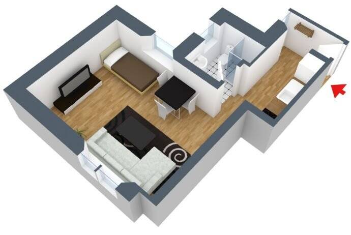 Gepflegtes Apartment mit neuer Einbauküche in ruhiger Wohnlage von Roding-Süd, 93426 Roding