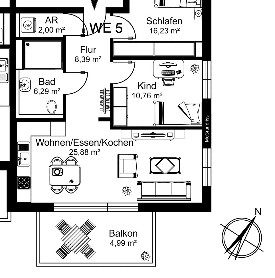 3- Zimmer- Neubauwohnung mit Balkon, 51469 Bergisch Gladbach