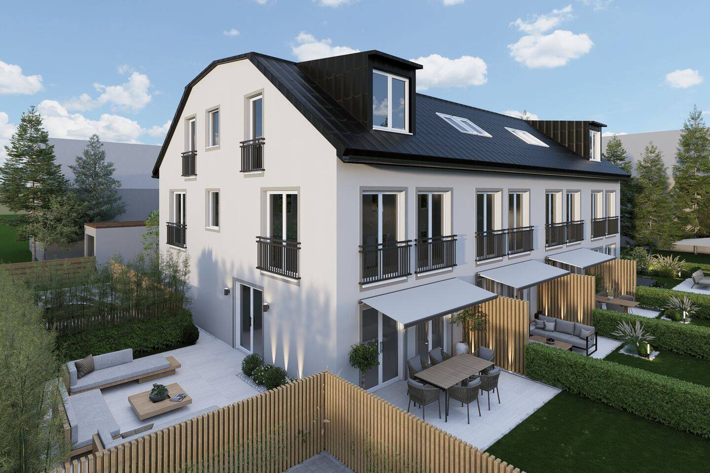 Erstellung von modernen Niedrigenergie-RH mit Stellplätzen im idyllischen und grünen Gilching, 82205 Gilching