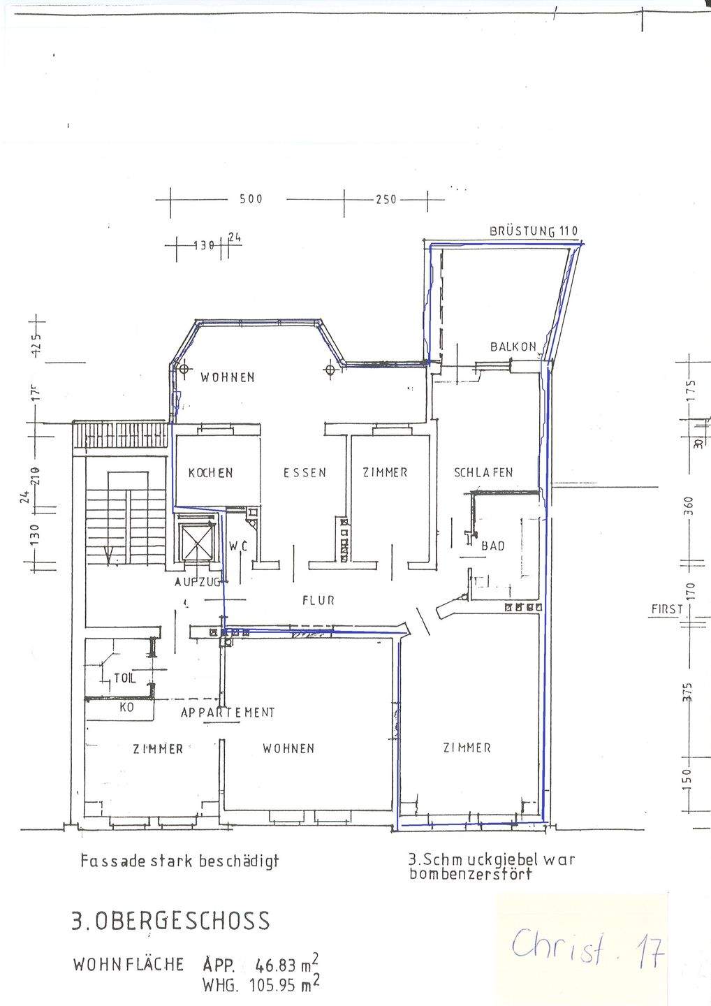 Christianenstraße 17 – Vierraumwohnung in Innenstadtlage mit traumhaftem Blick über die Stadt, 6217 Merseburg