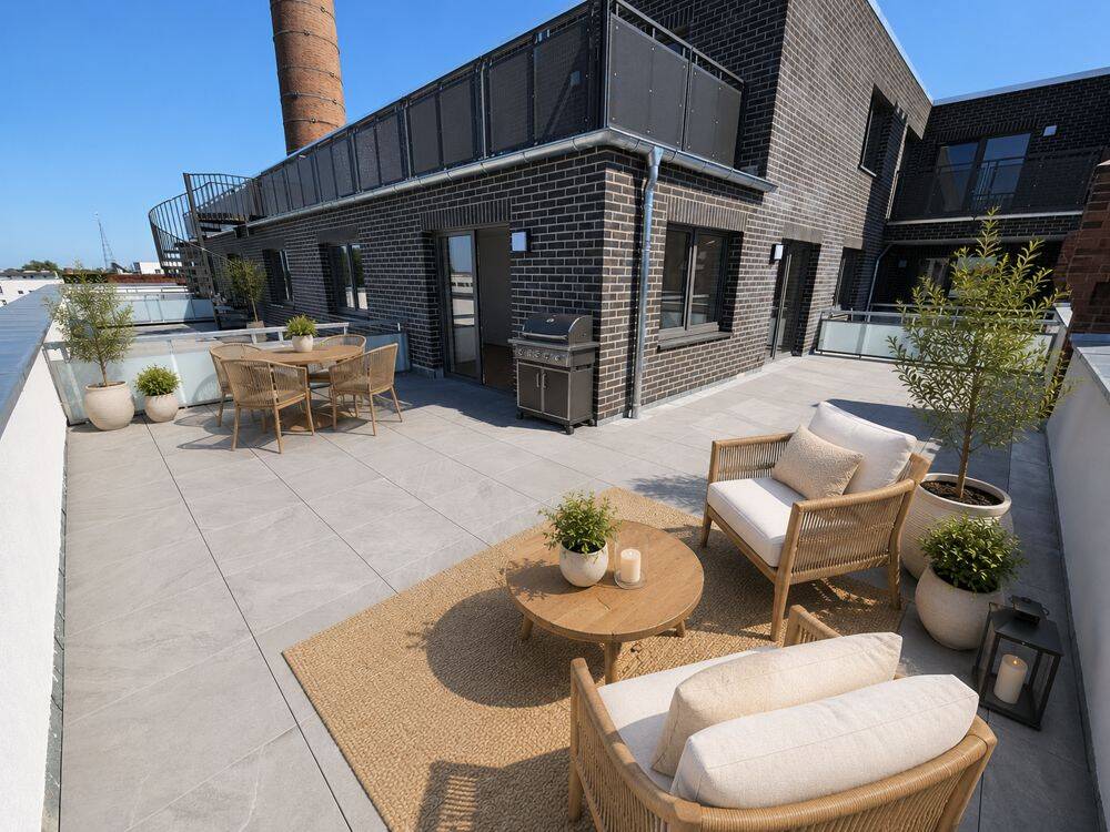 Exklusive Dachterrassenwohnung im Denkmal – 3 Zimmer, HWR, Fußbodenheizung & Stellplatz inklusive