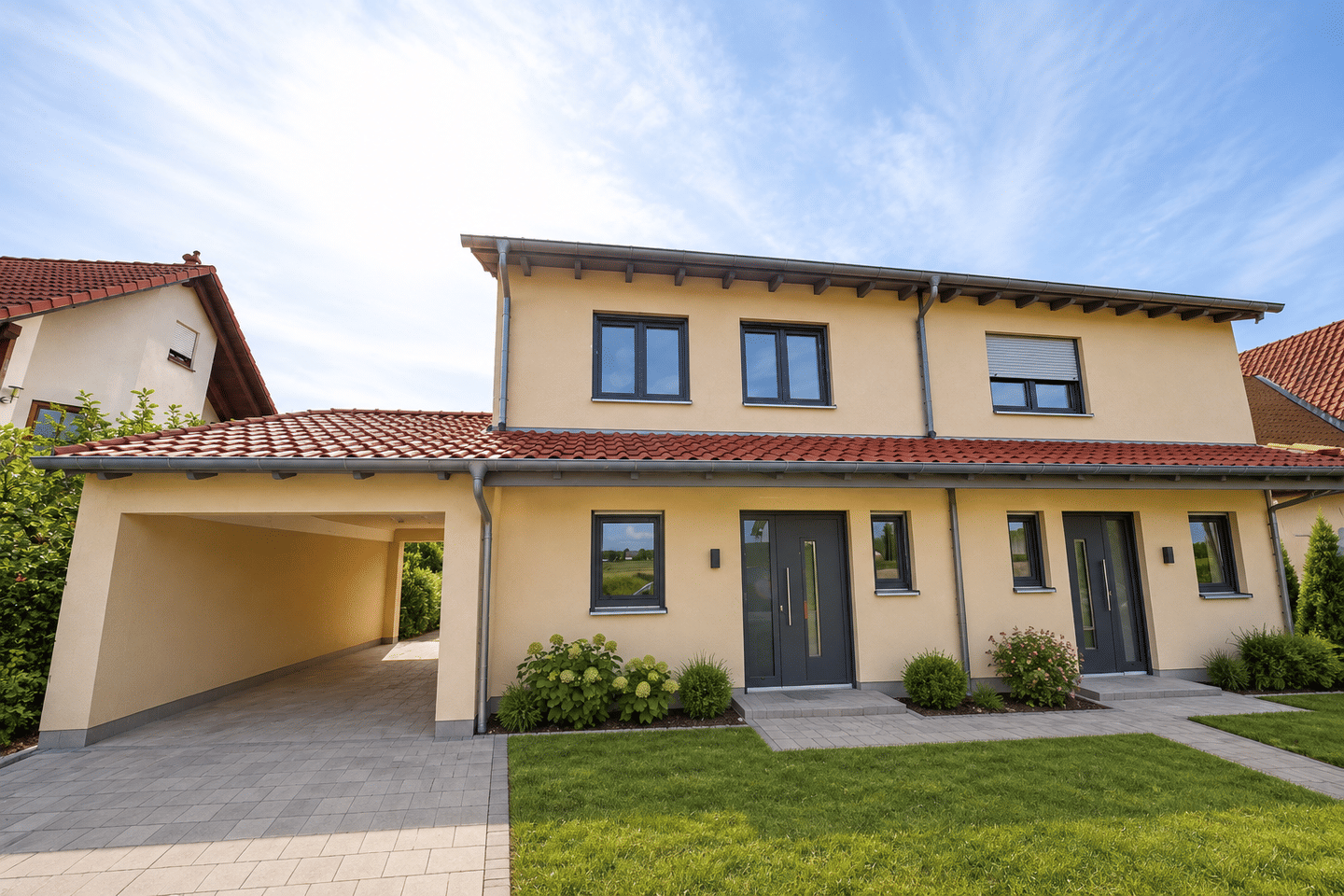 Neubau DHH in Heßdorf OT Untermembach zu 90% fertig!, 91093 Heßdorf