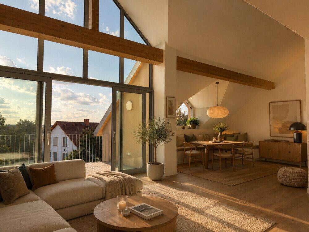 Wohnen mit Wow-Effekt: 168 m², Galerie, XXL-Fensterfront, 2 Außenbereiche und Fachwerk-Charme, 55271 Stadecken-Elsheim