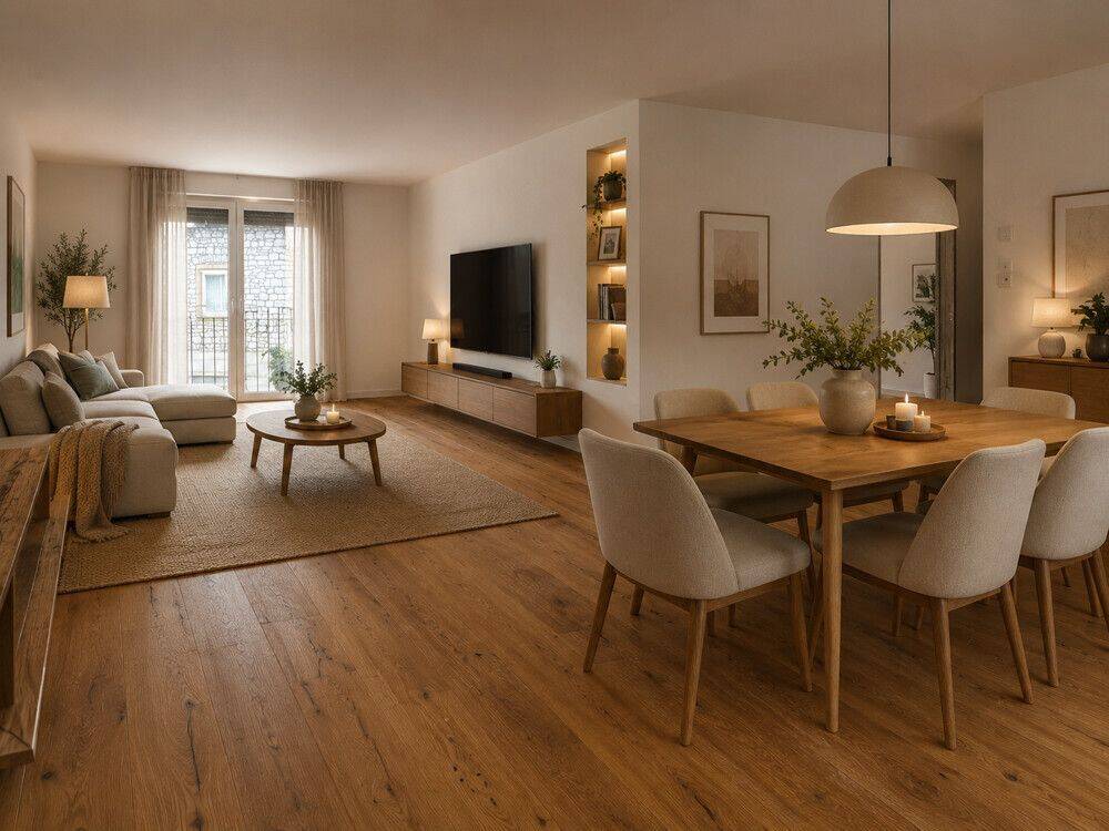 Wohnen mit Stil: Moderne 3-Zimmer-Wohnung mit 106 m² Wohnfläche und Balkon, 55271 Stadecken-Elsheim