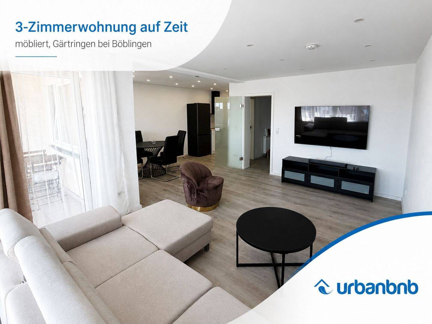 Möblierte 3-Zimmerwohnung auf Zeit in Gärtringen, 71116 Gärtringen