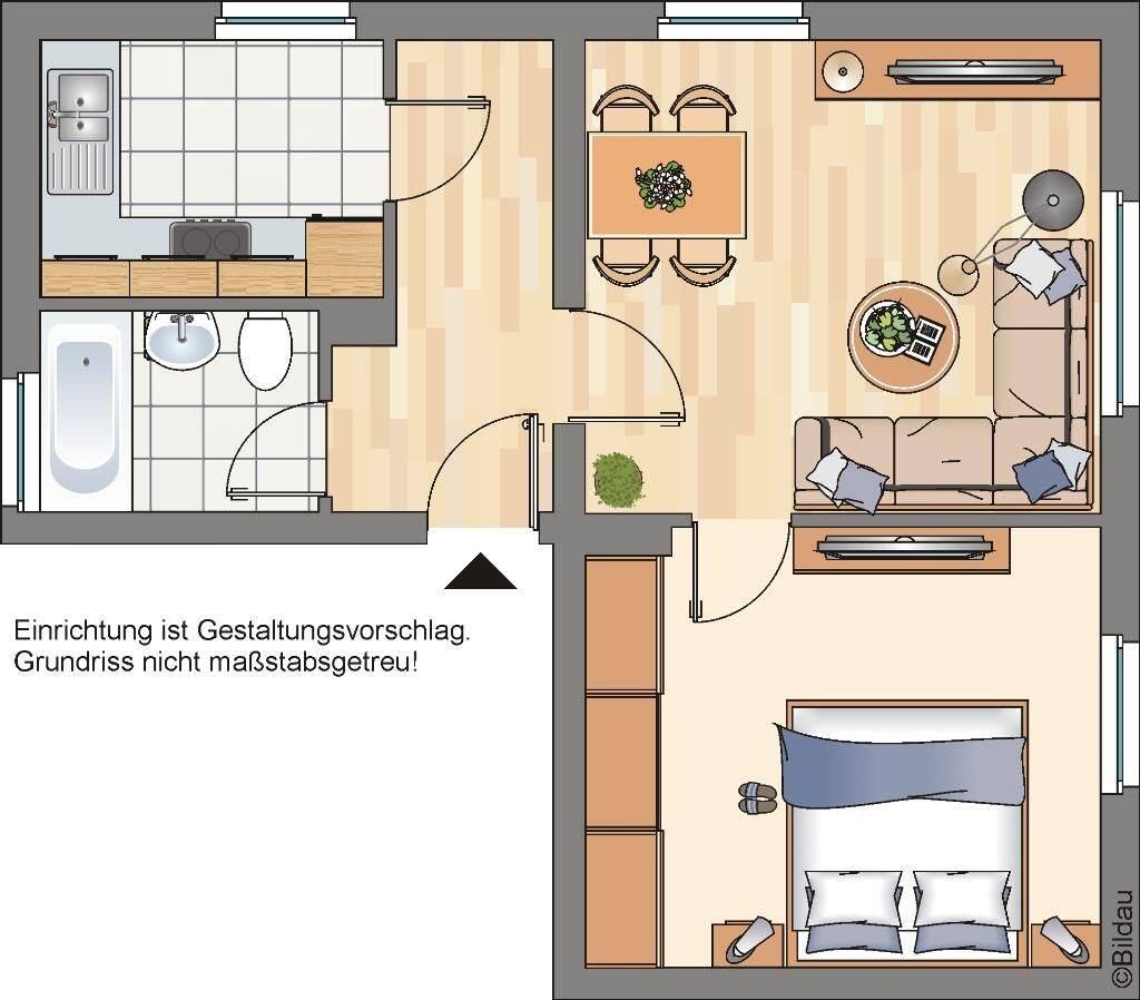 2-Zimmer-Wohnung in Recklinghausen Süd, 45663 Recklinghausen