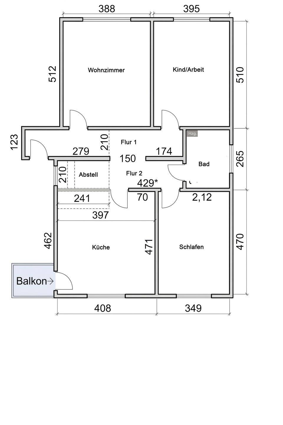 Großzügige 3‑Zimmer‑Wohnung mit Balkon – ca. 90 m², 28201 Bremen (Buntentor Gartenstadt Süd Huckelriede Neustadt Südervorstadt)