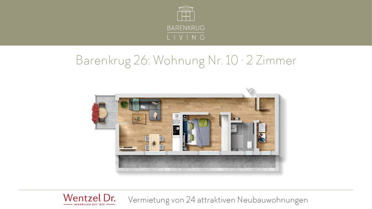 Erstbezug: 2-Zimmer-Wohnung im Neubau Hamburg Farmsen-Berne – Wentzel Dr., 22159 Hamburg (Wandsbek Bramfeld Farmsen-Berne Sasel Tonndorf)