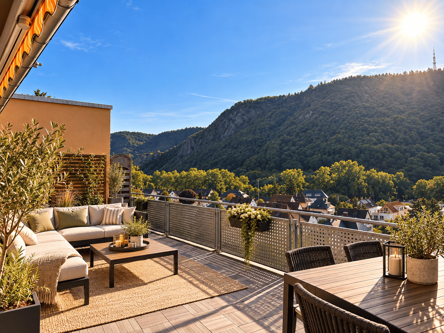 190 m² Eigentumswohnung mit Panoramablick & 3 Balkonen in Bad Münster, 55583 Bad Kreuznach