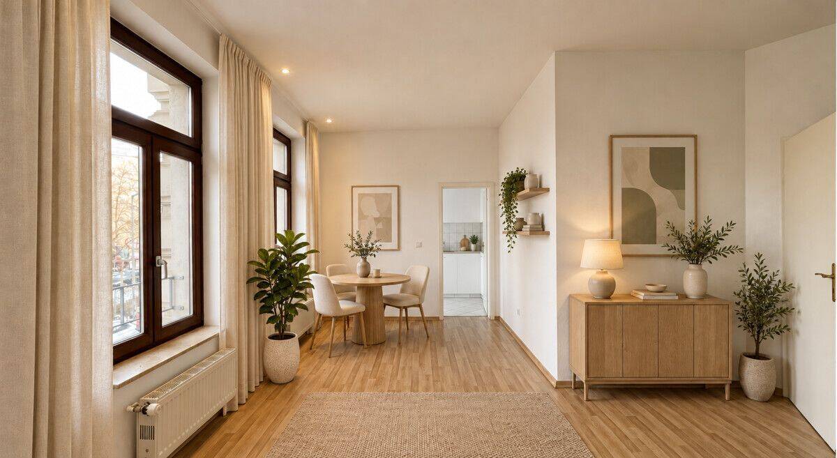 Stilvolles Stadtrefugium mit Charme – urban wohnen, nachhaltig investieren. Renovierte & Bezugsfrei!, 4315 Leipzig (Neustadt-Neuschönefeld Sellerhausen-Stünz Volkmarsdorf)