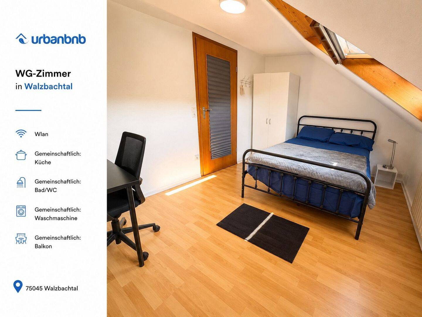 Möbliertes Zimmer Walzbachtal – Wohnen auf Zeit Karlsruhe, 75045 Walzbachtal