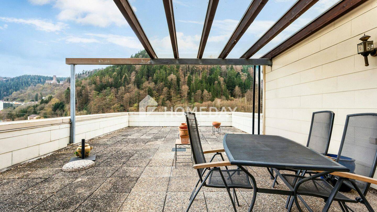2 Zimmer in Bad Liebenzell mit großer Dachterrasse, Garage und Weitblick ins Grüne, 75378 Bad Liebenzell