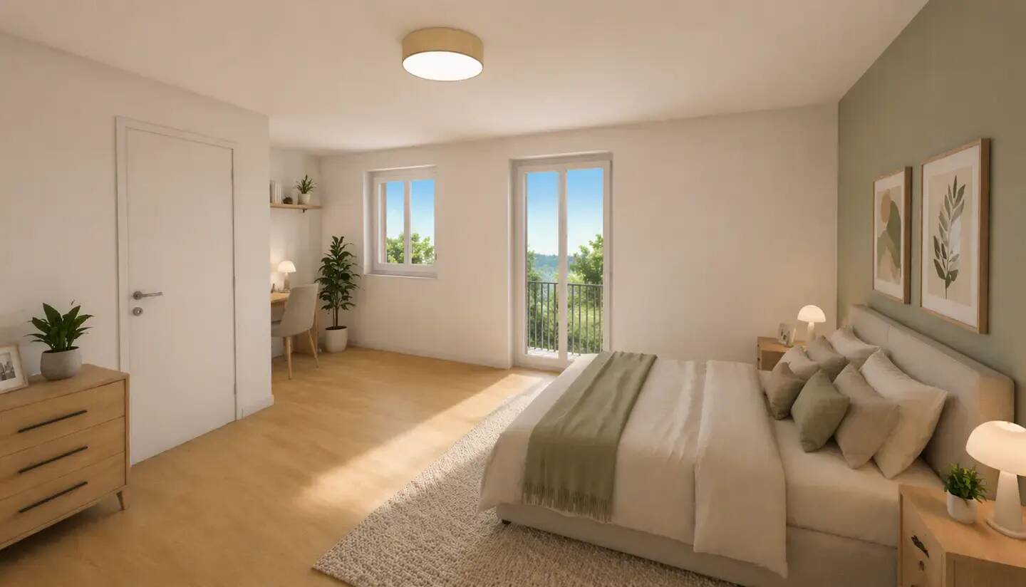 Tolles Zimmer mit Bad in einer modernen Drei-Personen-Wohngemeinschaft mit Bergblick, Einbauküche, Balkon und Garten: Erstbezug, 83134 Prutting