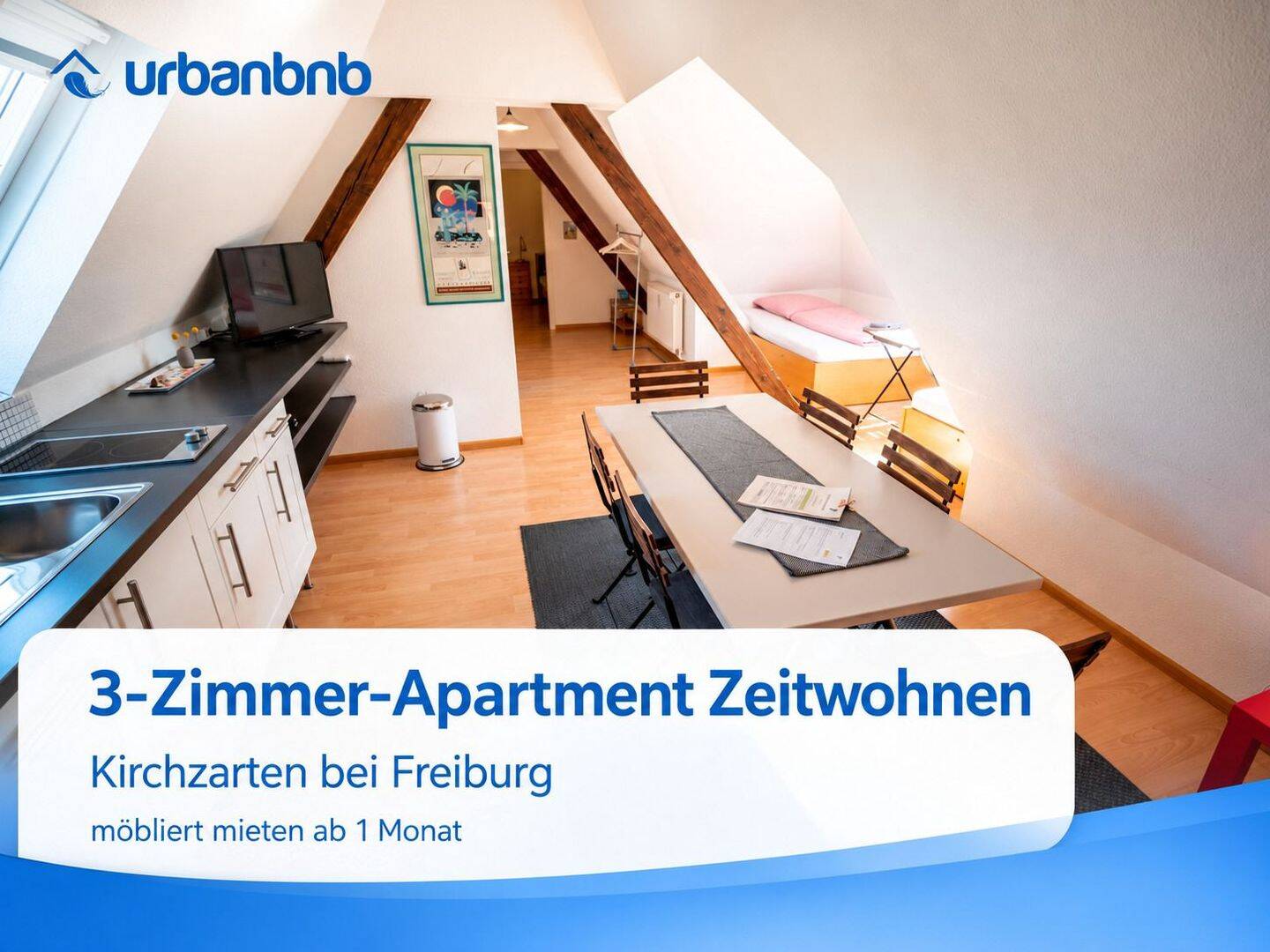 Möbliertes 3-Zimmer-Apartment nahe Freiburg für bis zu 5 Personen, 79199 Kirchzarten