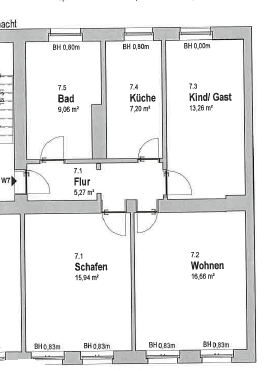 3 Zimmer Wohnung in ruhiger Lage, 14776 Brandenburg an der Havel