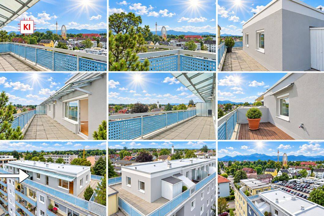 Rooftop-Liebe über Rosenheim – 2 Zimmer mit Weitblick!, 83022 Rosenheim (Happing Innenstadt Ost Süd West)