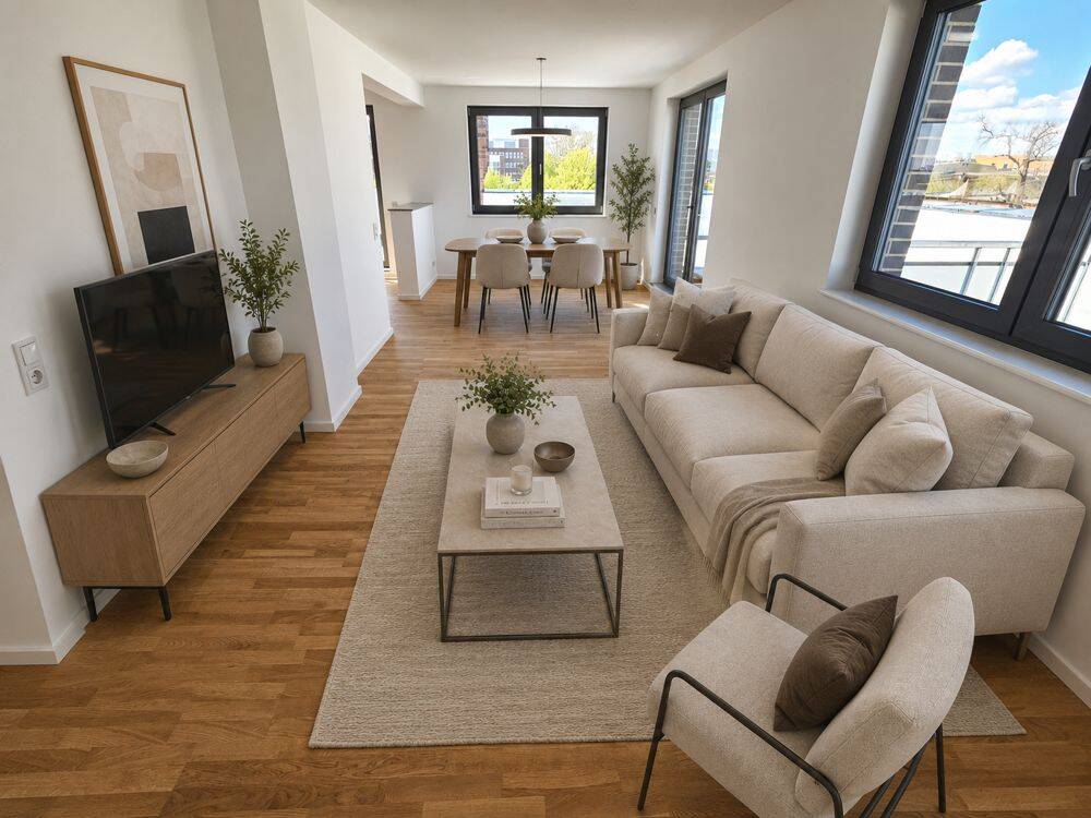 Exklusive Dachterrassenwohnung im Denkmal – 3 Zimmer, HWR, Fußbodenheizung & Stellplatz inklusive, 39124 Magdeburg (Neue Neustadt)