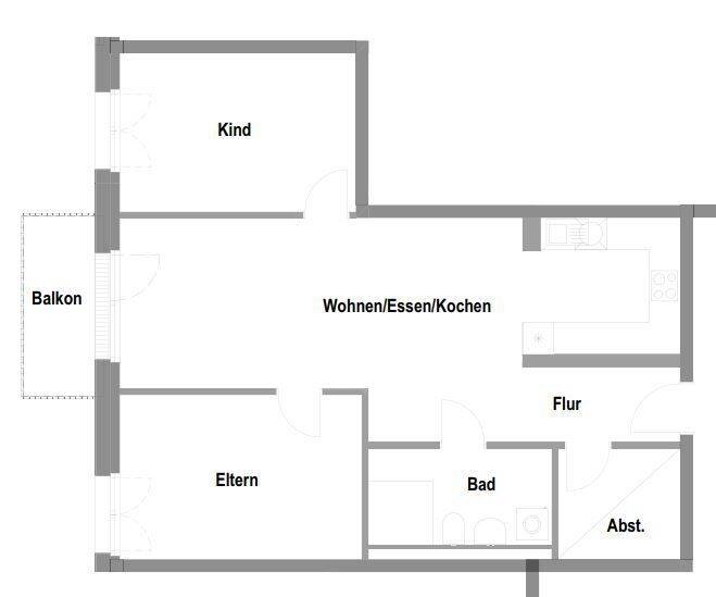 3 Zimmer Wohnung – Wohnberechtigungsschein II mit EK 3 unabdingbar!, 91074 Herzogenaurach