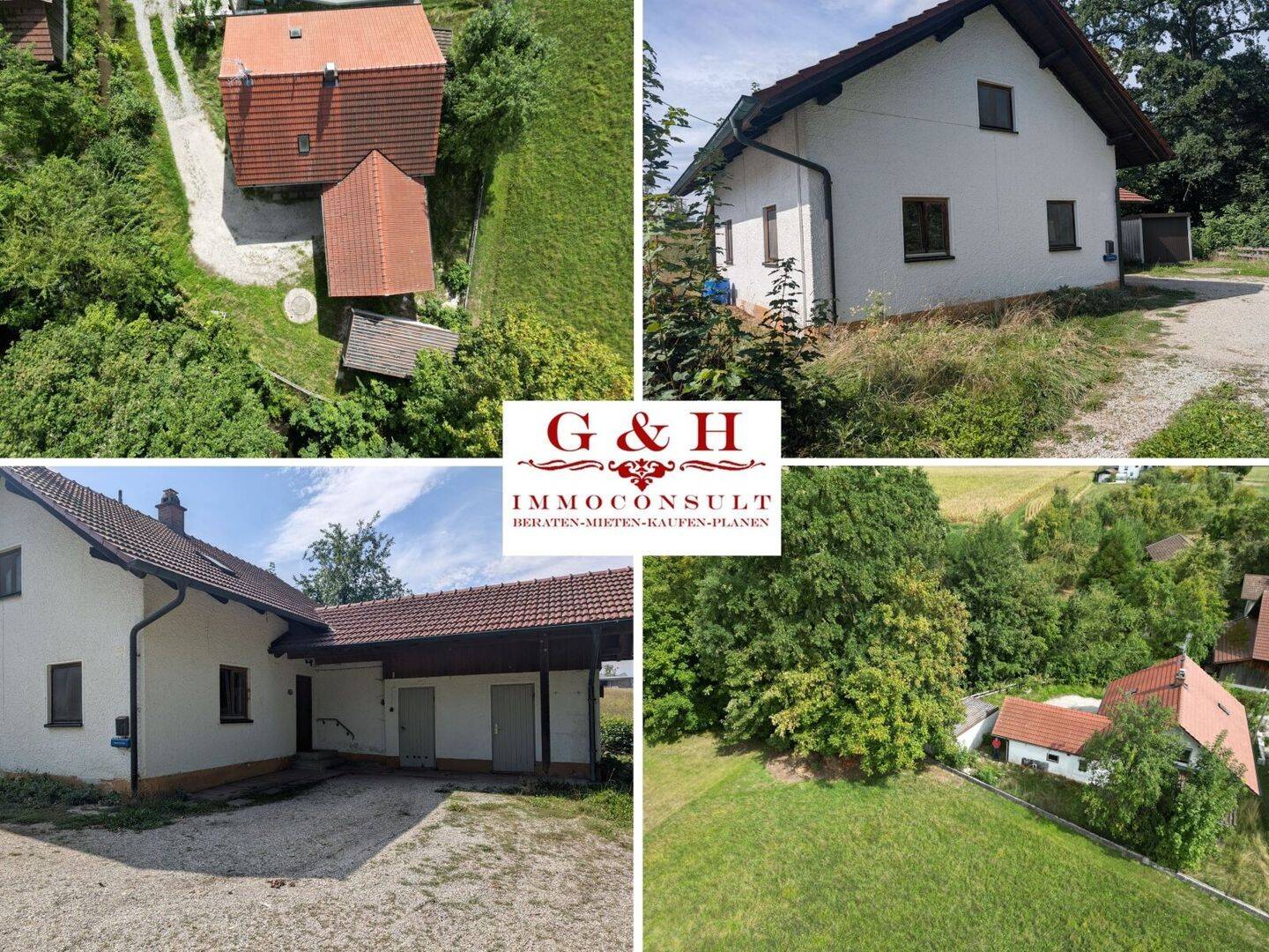 *Umfangreicher Sanierungsbedarf* Ruhig gelegenes Einfamilienhaus im Grünen an kleinem Bachlauf mit angebautem Stall- bzw. Lagerraum und Garage, 94094 Rotthalmünster