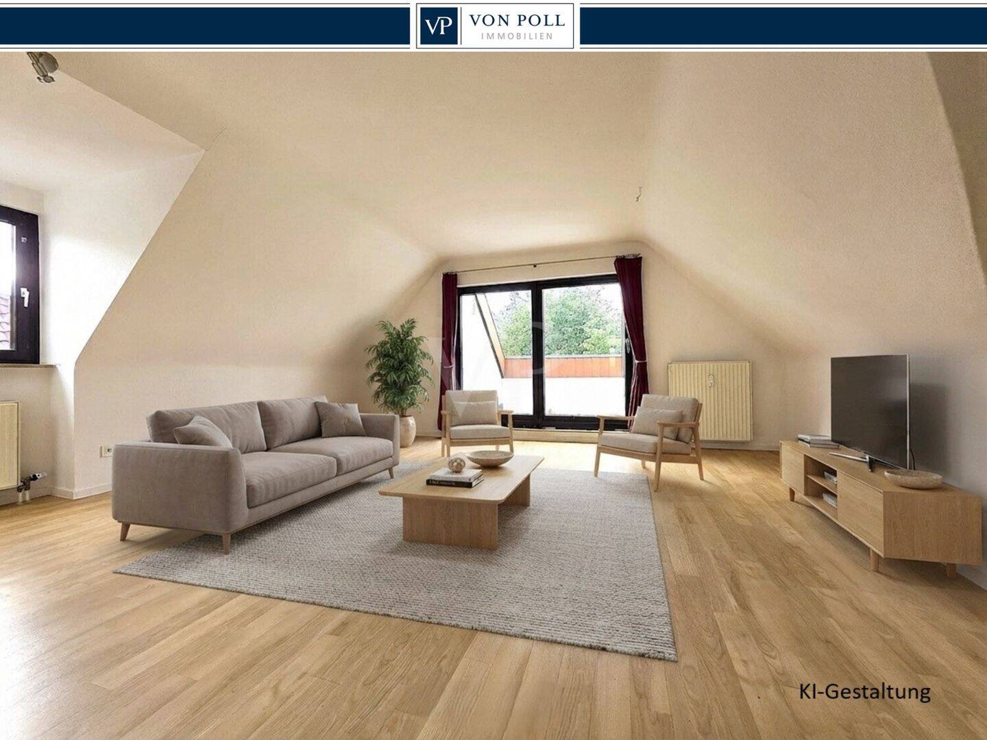 VON POLL BAD HOMBURG: Helle 2-Zimmerwohnung mit neuer Klimaanlage – Dachgeschoss, Loggia & Weitblick, 61350 Bad Homburg v.d. Höhe