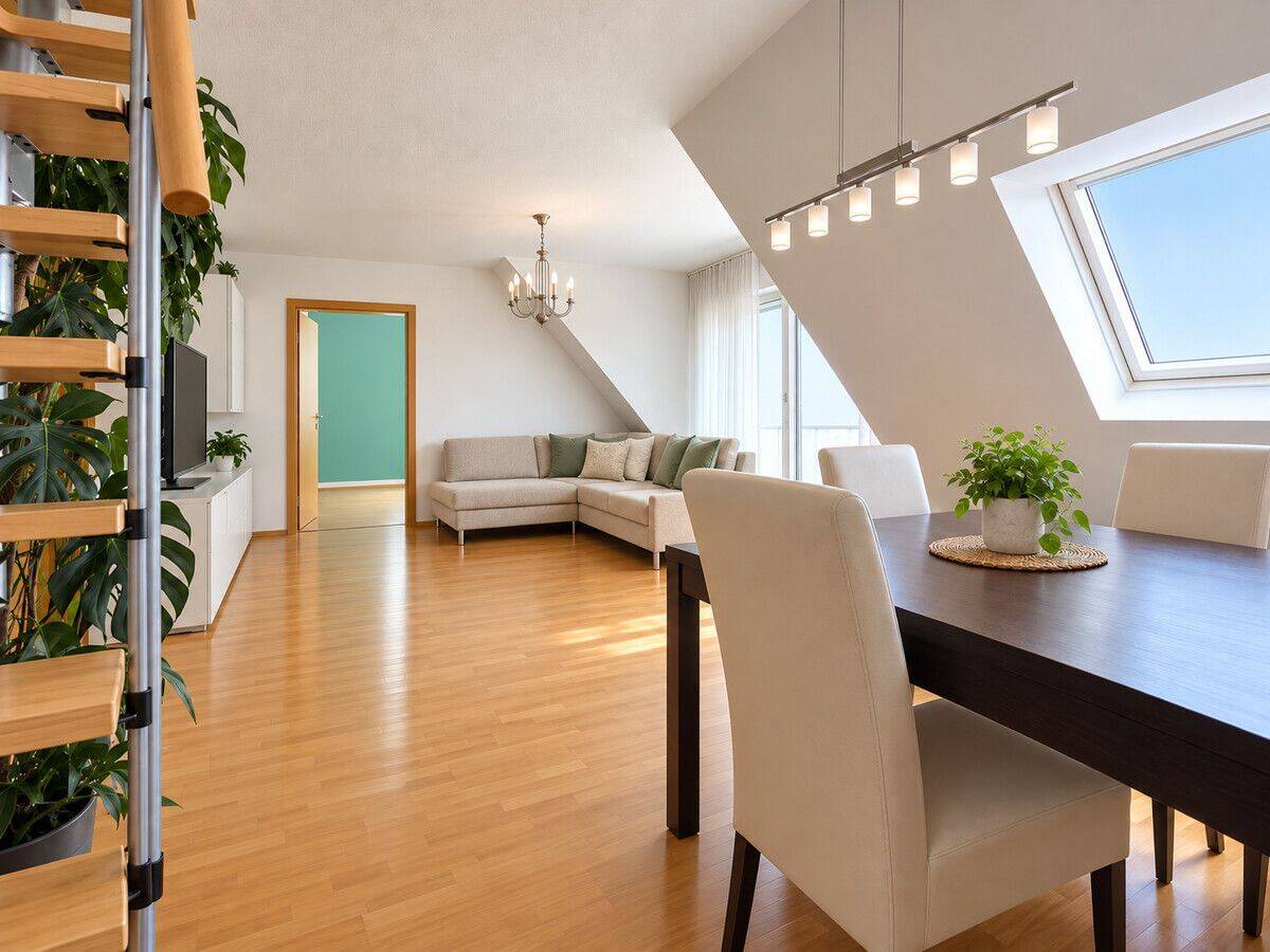 Dachgeschoss mit Charme: 2-Zimmer-Wohnung mit Balkon & ca. 15 m² ausgebautem Dachboden in guter Lage, 90451 Nürnberg (Eibach Hafen Maiach Reichelsdorf Röthenbach bei Schweinau)